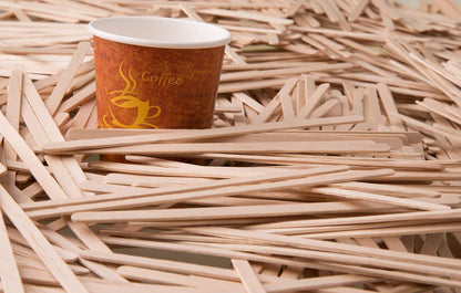 Birch Wood Coffee Stirrers, 7 Inch round End Wooden Stir Sticks 1000 Pack9