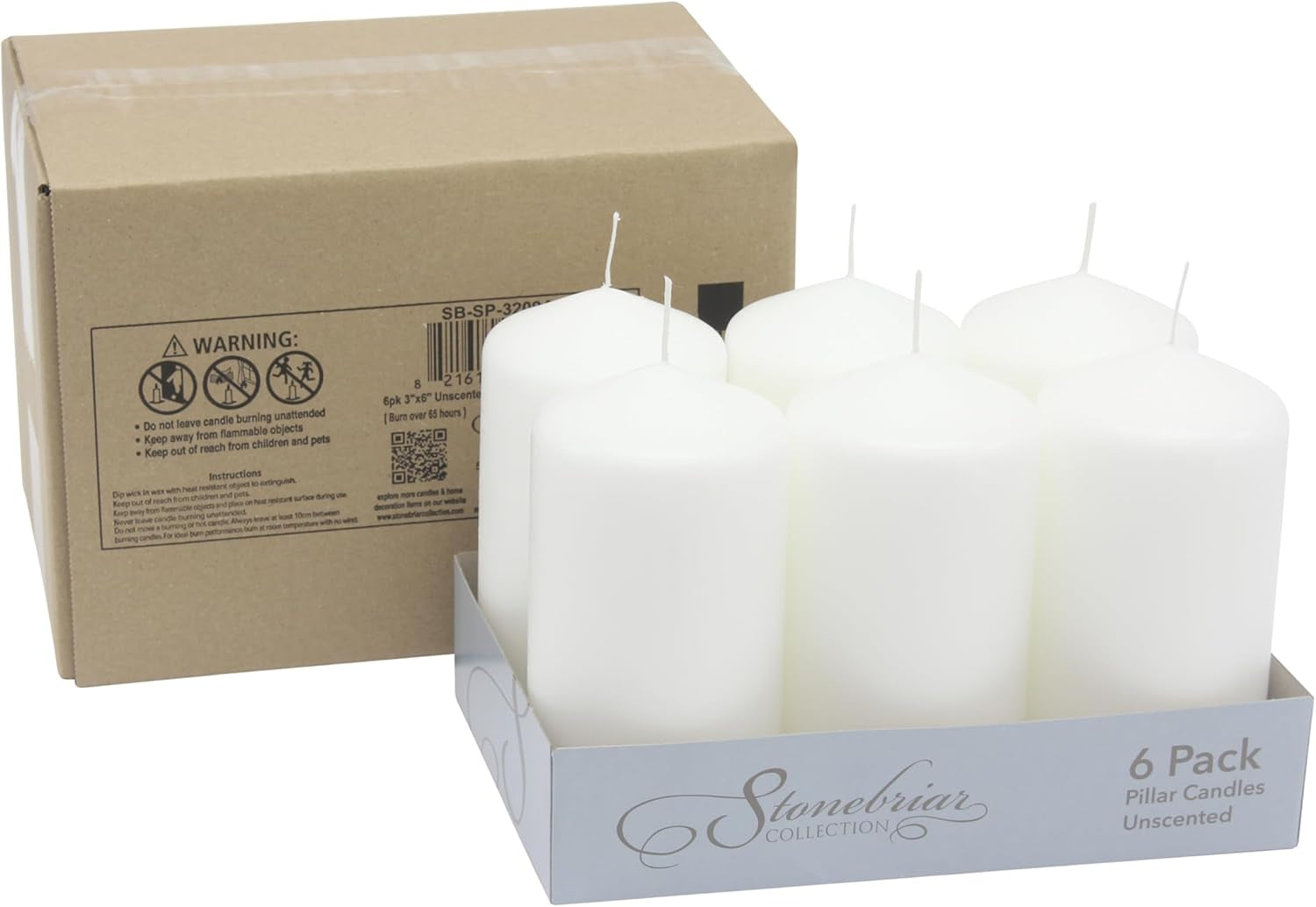 unscented-white-tall-pillar-candles-65-hour-burning-candle-pillars-perfect-for-decor-weddings-emergencies-3-x-6-6-count