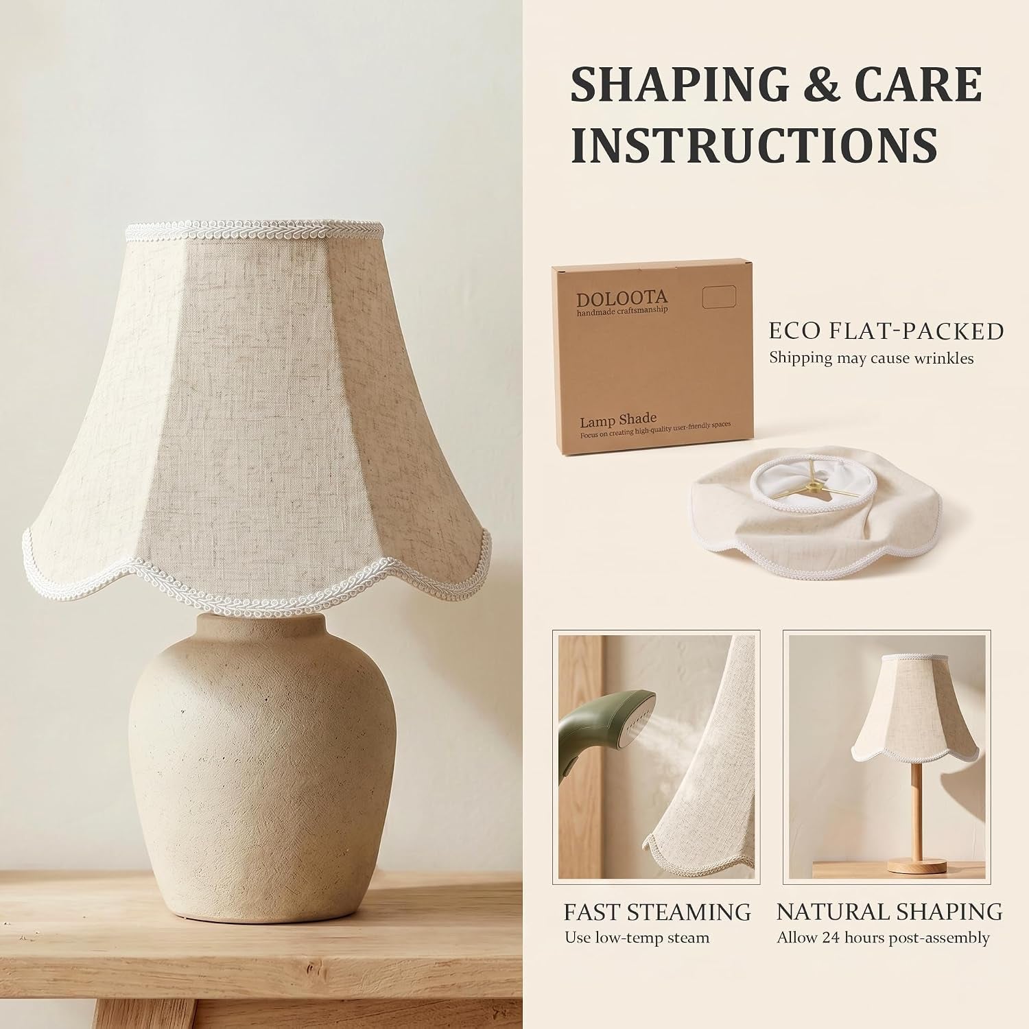 beige-scalloped-lamp-shades-set-of-2-6-7-x-13-x-10-bell-linen-lampshades-with-petal-edge-braid-medium-spider-fitter-replacement-for-table-lamps-living-room-bedroom-easy-assembly-required