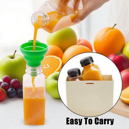 12Oz 10Pcs Plastic Juice Bottles with Caps, Reusable Leakproof for Juicing5