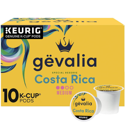 Kaffe Special Reserve Costa Rica Medium Roast K-Cup Coffee Pods (10 Pods) | Medium Dark Roast, 100% Arabica, Rainforest Alliance Certified, Keurig Compatible, Fruit & Citrus Undertones1