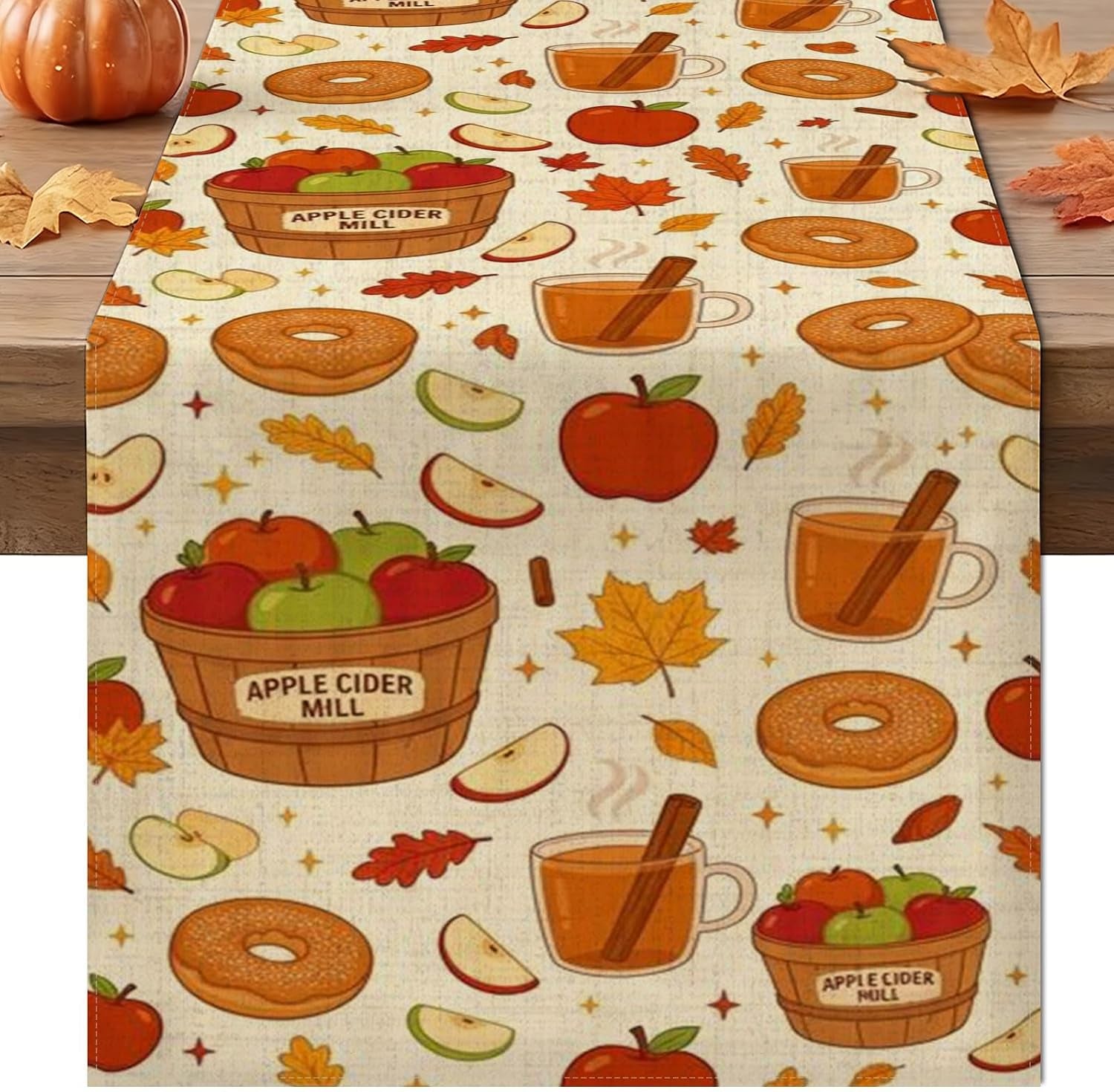 fall-harvest-table-runner-cozy-fruits-cider-donuts-leaves-autumn-kitchen-dining-decor-for-family-gatherings-holiday-celebrations-13x108-inch