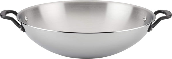 Kitchenaid 5-Ply Clad Stainless Steel Induction Wok Pan, 15-Inch, Polished Stainless Steel1