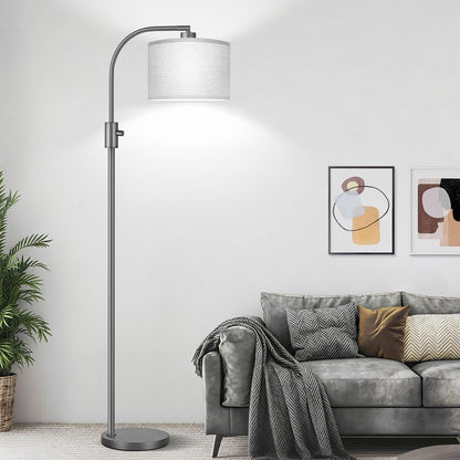Upgraded Modern Arc Dimmable Tall Standing Floor Lamp with Gray Shade, 1200 Lumens LED Bulb Included, for Living & Reading Room, Bedroom, Office & Nursery, Gray7