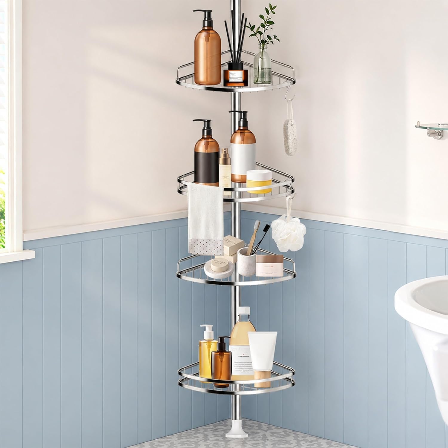 corner-shower-caddy-tension-pole-4-tier-ss-bathroom-storage-rack