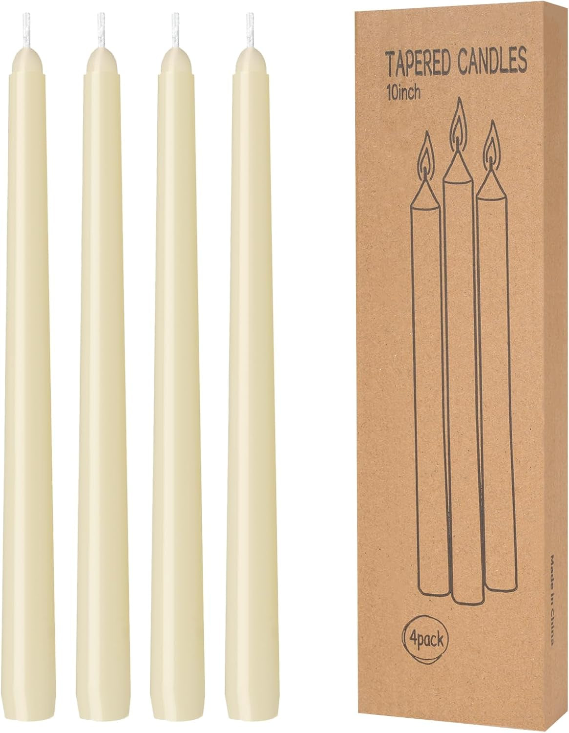 4-pack-ivory-taper-candles-taper-candles-10-inch-dripless-smokeless-unscented-8-hours-long-burning-hand-poured-tall-candlesticks-ideal-for-weddings-dinner-parties-and-home-decor