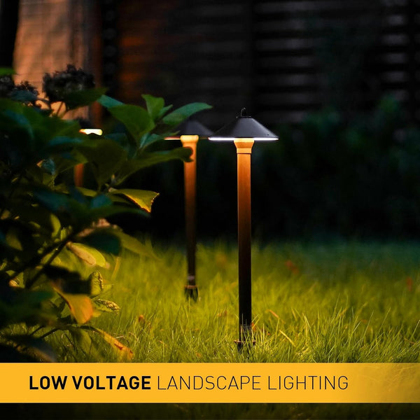 Malibu Low Voltage Pathway Lights, 10W Pro Style Halogen Landscape Lighting, 2Pack 2700K Warm White Path Light, 12V AC Bronze Outdoor Walkway Lights for Yard Garden 8308-91036