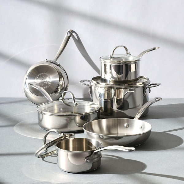 Millennium Stainless Steel Pots and Pans with Lids, Induction Ready, Compatible with All Cooktops, Metal Utensil Safe, 10 Piece Cookware Set, Dishwasher Safe - Stainless Steel7