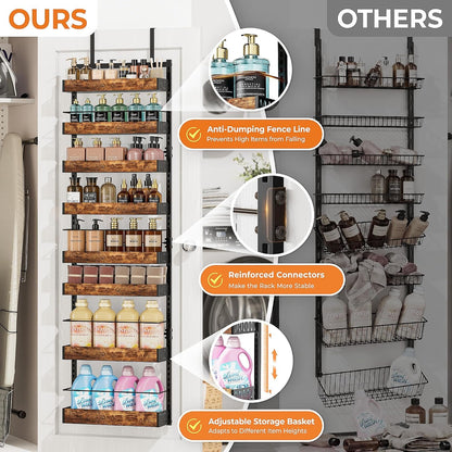 8 Tier over the Door Pantry Organizer Storage Spice Rack Adjustable Basket7