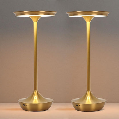 Rechargeable Cordless Table Lamp, 6000Mah Battery Operated LED Table Lights Outdoor Portable Touch Dimmable Table Lamp for Bedroom Patio Cofee Restaurant Dining Home Set of 2-Gold1