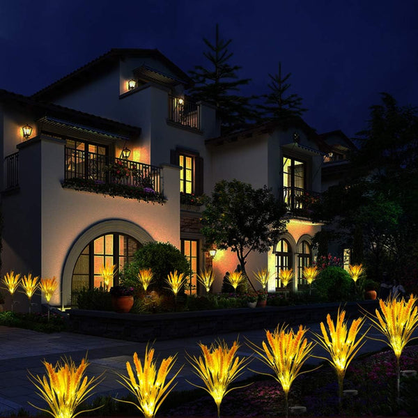 Solar Flower Lights Outdoor 2 Pack Wheat Ear Garden Lights2