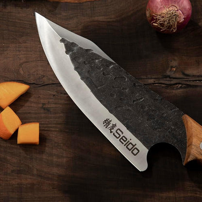 Seido Senjutsu 7 Inch Butcher Knife, 440C Steel, Walnut Handle8