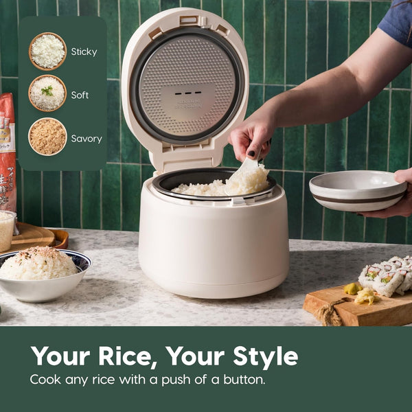 Micom Japanese Rice Cooker, 3 Cup Uncooked, Fuzzy Logic | with Recipe Presets, Multi Function: Slow Cooker, Steamer, Hot Pot & Warming Function, Compact & Portable11