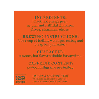 Hot Cinnamon Spice Black Tea Bags, 50 Count | Black Tea with Cinnamon, Orange Peel and Cloves. No Added Sugar. Contains Caffeine.6