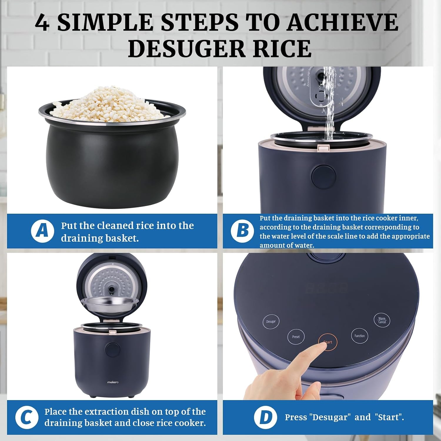 hakka-low-carb-rice-cooker-7-functions-desuger-rice-pot-4-cups-uncooked-rice-with-stainless-steel-steamer-mini-smart-cooker-non-stick-removable-inner-pot-24h-delay-timer
