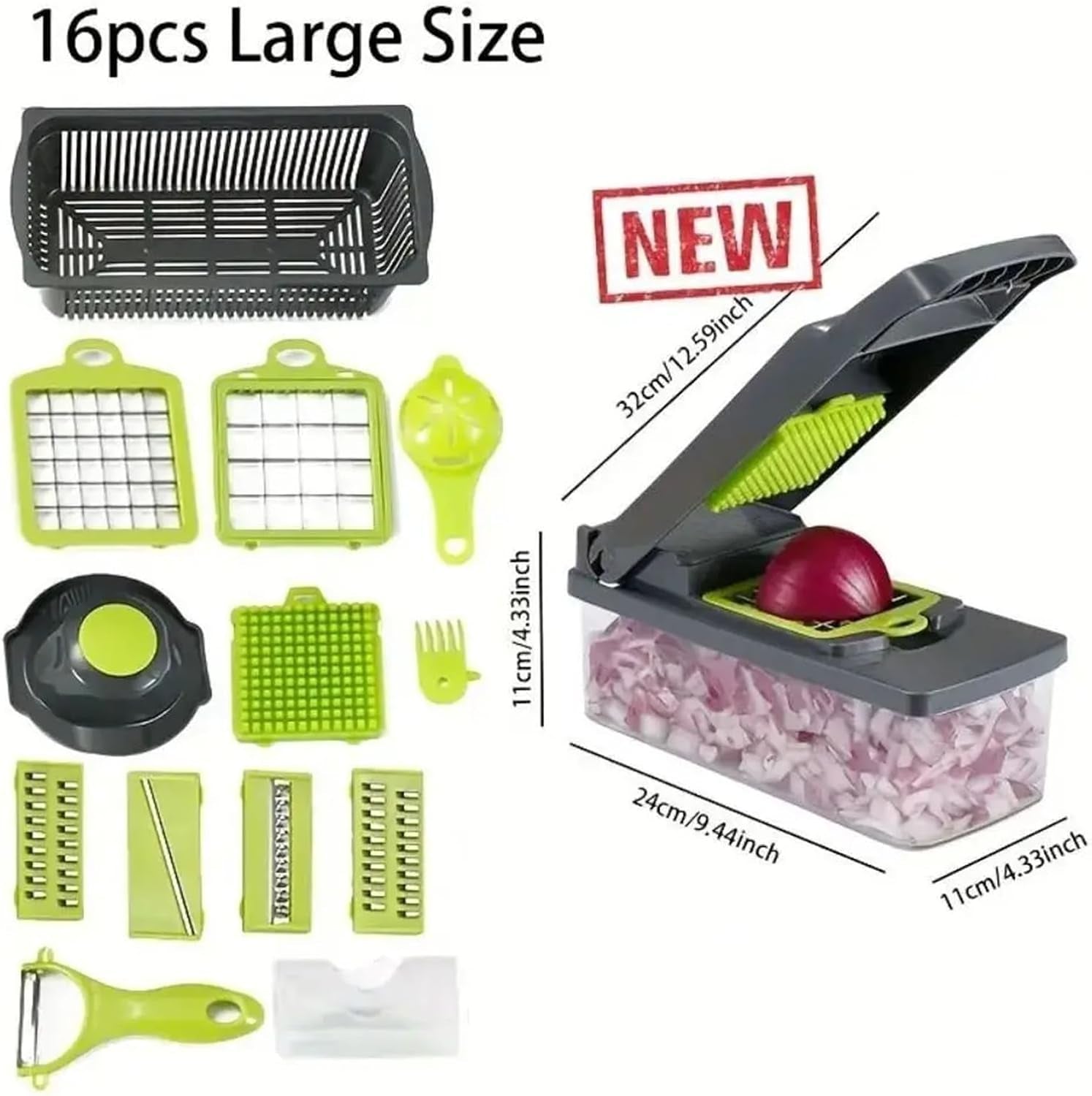 kitchen-vegetable-cutter-with-interchangeable-blades-carrot-grater-potato-peeler-slicer-tool-with-storage-container-green
