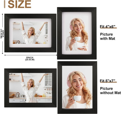 Picture Frame, Black Wooden 5X7 Picture Frame Set of 23