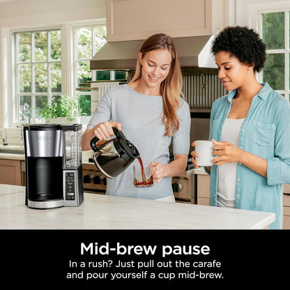 Ninja Fresh Brew Coffee Maker, 12 Cup Glass Carafe, Stainless Steel, CE2516