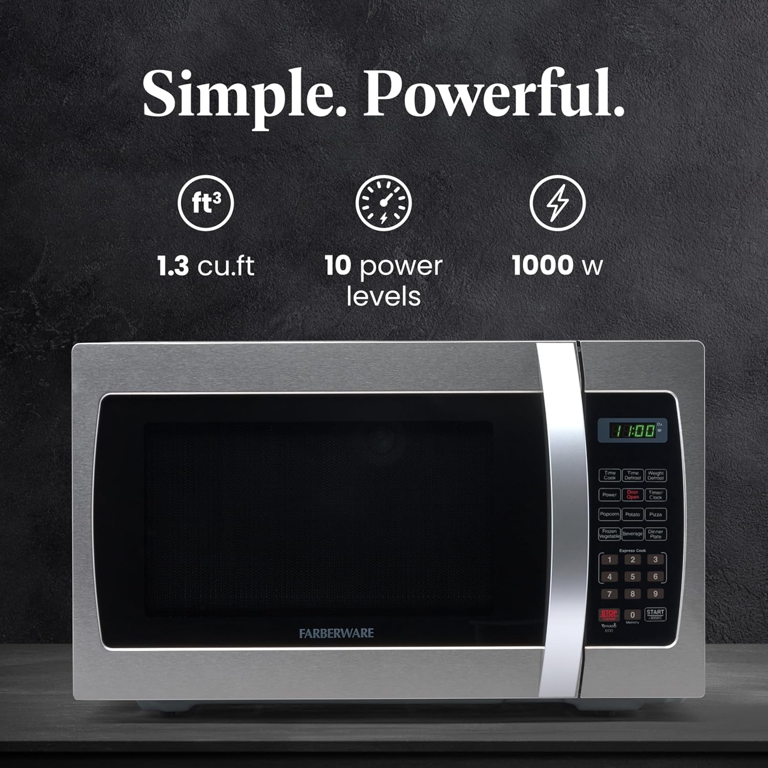 1-3-cu-ft-countertop-microwave-oven-1000-watts-power-auto-cook-settings-defrost-easy-clean-and-child-safety-lock-stainless
