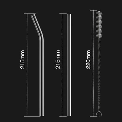 4-Pack Reusable Glass Straw, Size 8.5''X10 Mm,Including 2 Straight and 2 Bent with 2 Cleaning Brush- Perfect for Smoothies, Tea, Juice3