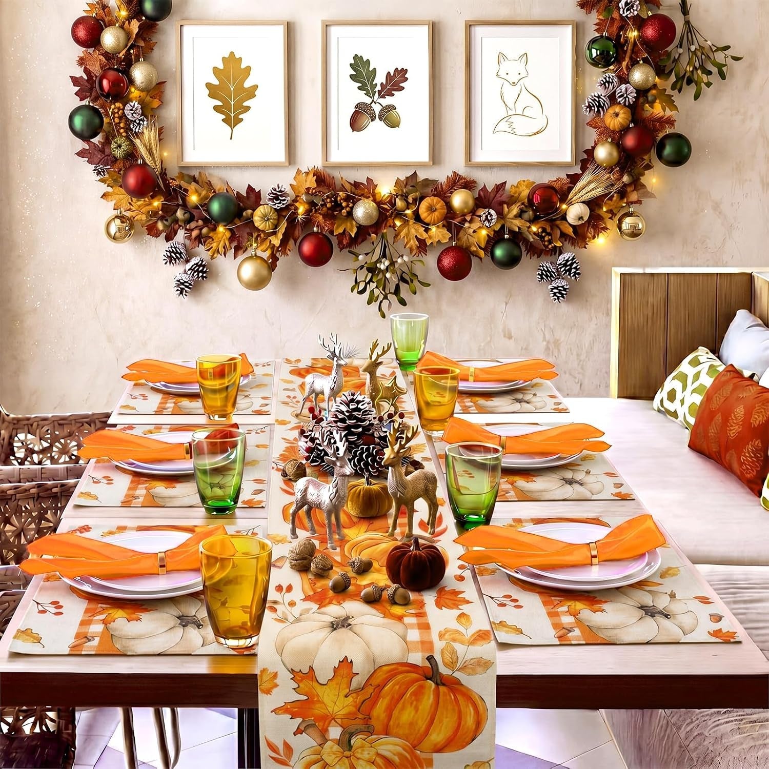 19-pcs-fall-table-runner-and-placemats-set-fall-pumpkin-runner-placemats-napkins-napkin-rings-kitchen-dining-table-decoration-for-autumn-harvest-thanksgiving-party-decor