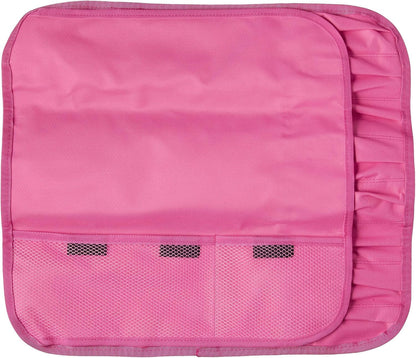 7-Pocket Knife Roll Storage Bag, Pink2