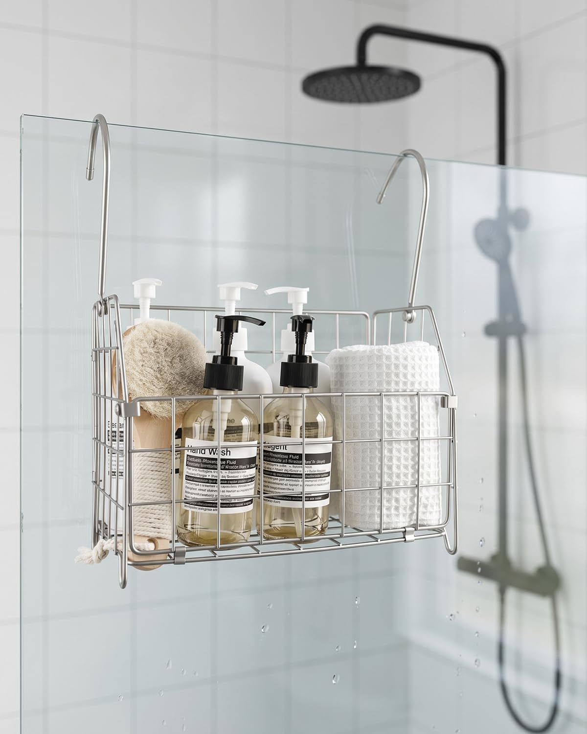 large-rustproof-shower-caddy-hanging-304-stainless-steel-hanging-shower-organizer-basket-for-bathroom-bathtub-over-the-rod-shower-rack-for-shampoo-conditioner-soap-bath-accessoriessilver