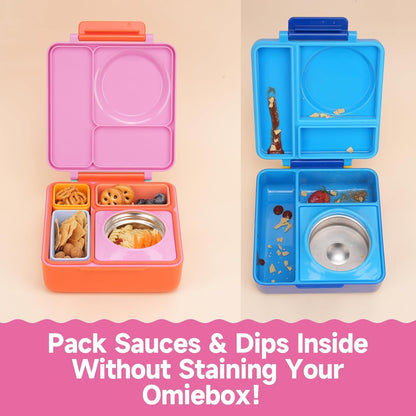 Silicone Dips Containers Compatible with Omiebox, 4 Pack Salad Dressing Container to Go for Most Bento Lunch Box, Small Snack Condiment Container with Lids for Kids6