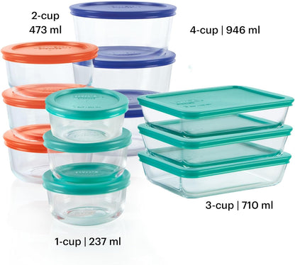 Simply Store (12-Pack) Glass Food Storage Containers Set2
