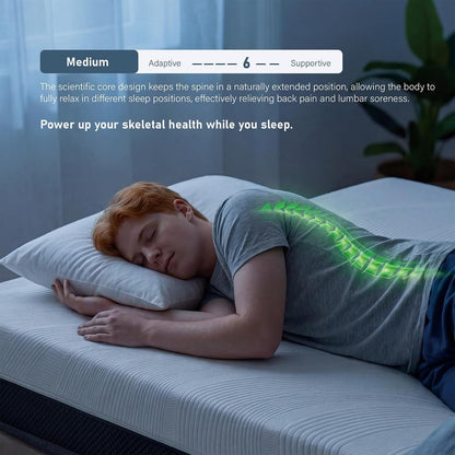 King Memory Foam Mattress - 12 Inch Size Mattress Gel Memory Foam Mattress in a Box, Extra Spinal Alignment for Back Pain Relief & Motion Isolation Cool Night Sleep - Certipur-Us, Made in USA2