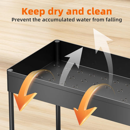 under Sink Organizer 2 Pack, Sink Pull-Out Sliding Storage Cabinet, 2-Tier under Shelf Organizer for Kitchen Bathroom, Black5