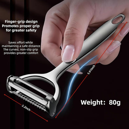 Multifunction Vegetable Peeler Julienne Peeler for Kitchen | Stainless Steel 2 in 1 Julienne Vegetable Peeler for Potato ，Cabbage，Carrot，Cucumber，Fruit2