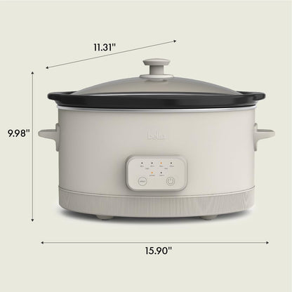 SAVOR 6Qt Programmable Non-Toxic Slow Cooker, Oatmilk8