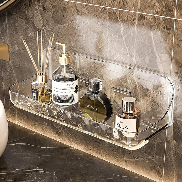 2 PCS Acrylic Wall Mounted Transparent Shelf, No Drilling Required9