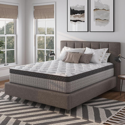12 Inch Full Size Mattress, Medium Firm Hybrid Gel Memory Foam Mattresses and Individually Pocketed Spring, Motion Isolation, Pressure Relief, Edge Support, Certipur-Us2