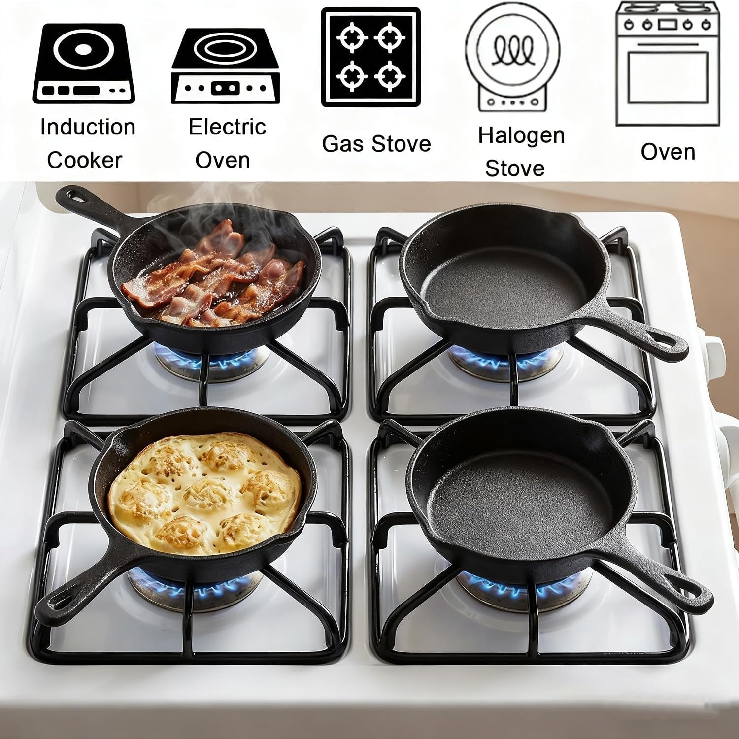 4-pack-mini-cast-iron-skillet-4-small-frying-pans-with-double-drip-spouts-for-stove-oven-grill-safe-indoor-and-outdoor-use-non-stick