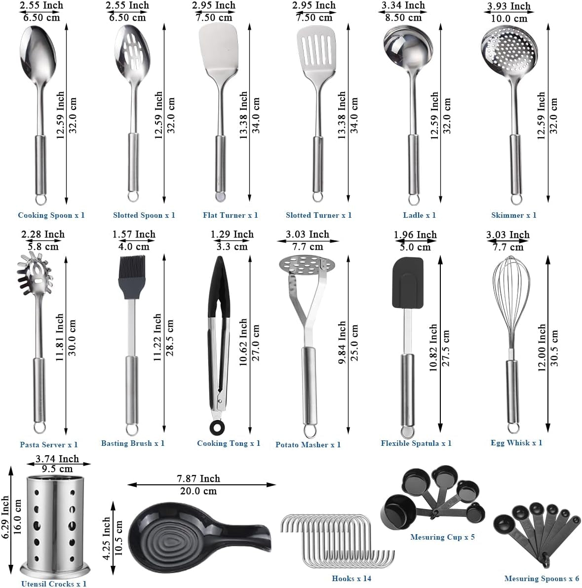 kitchen-utensils-set-39-pieces-stainless-steel-cooking-utensils-set-spoon-spatula-set-with-sturdy-stainless-steel-utensil-holder-dishwasher-safe