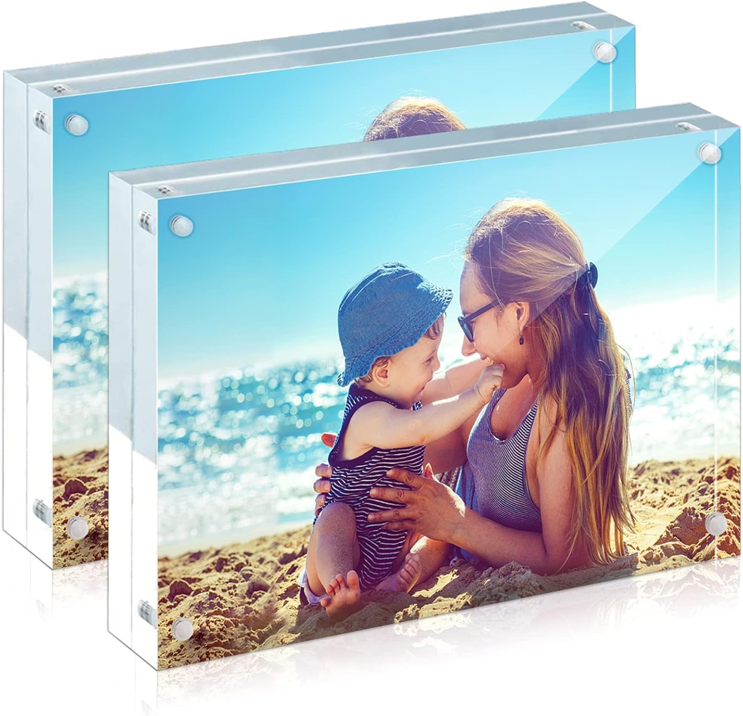 acrylic-frames-2-pack-5x7-24mm-thicker-frameless-clear-picture-frame-double-sided-magnetic-free-standing-desktop-display