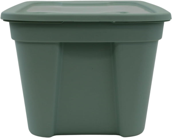 Edge Plastics Classic Storage Tote, Durable Storage in for Home or Garage with Secure Snap Lid Designed for Stacking (6, Light Green, 5 Gallon)5