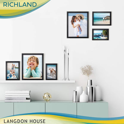 4X6 Picture Frames Set (Black, 6 Pack) Distinguished Edging for Classic Style, Richland Collection6