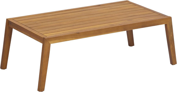 4-Piece Outdoor Patio Furniture Set, Acacia Wood Conversation Set with PE Wicker Backrest & Comfort Cushions for Backyard, Garden & Poolside10