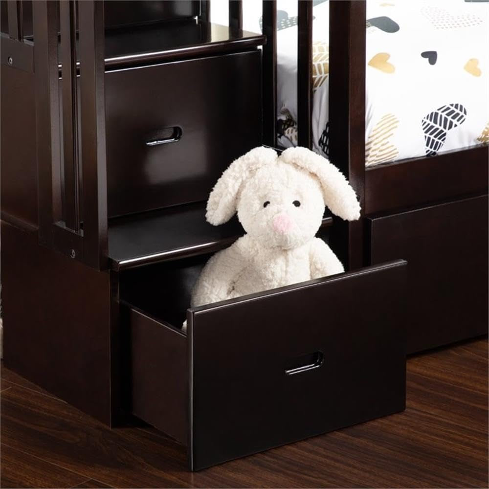 wood-staircase-storage-bunk-bed-twin-over-twin-espresso-finish-eco-friendly-hardwood-2-under-bed-drawers-4-staircase-drawers-3-built-in-shelves-kids-room-furniture