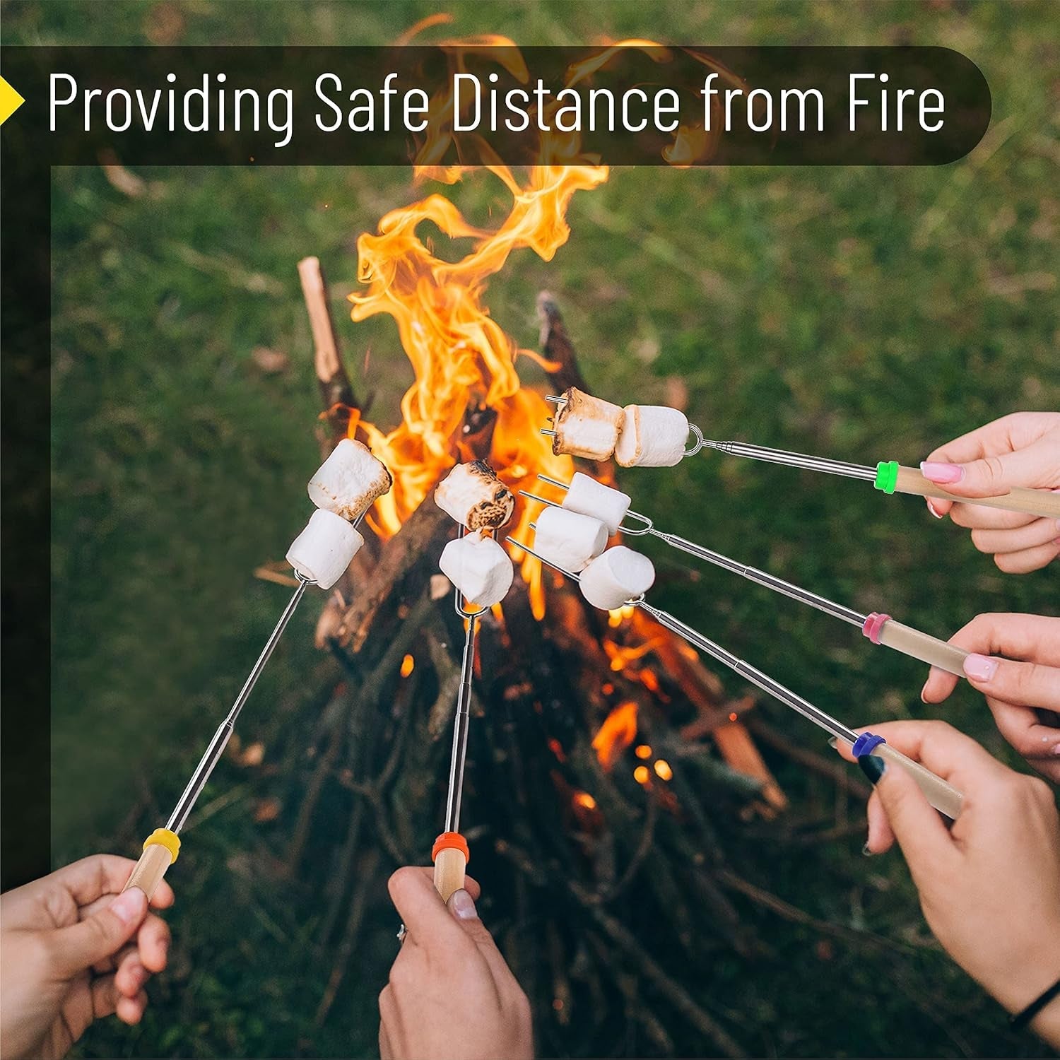 marshmallow-roasting-sticks-32-5-pack-dark-brown-wooden-handle-extendable-stainless-steel-smores-sticks-for-fire-pit-smores-skewers-campfire-cooking-equipment