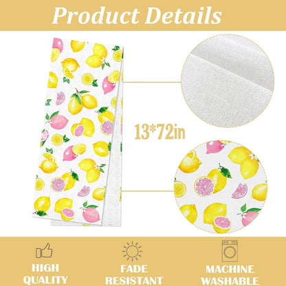 Pink Lemon Party Decorations Table Runner Summer Citrus Fruit Lemonade Theme Birthday Bridal Shower Home Kitchen Dining Room Table Decor3