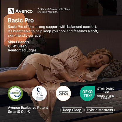 Sleepsphere 12 Inch Queen Mattress, Queen Size Mattresses with Smart Coil Spring Technology for Pressure Relief, Breathable Cover Motion Isolation Certipur-Us Certified Bed Mattress in a Box2