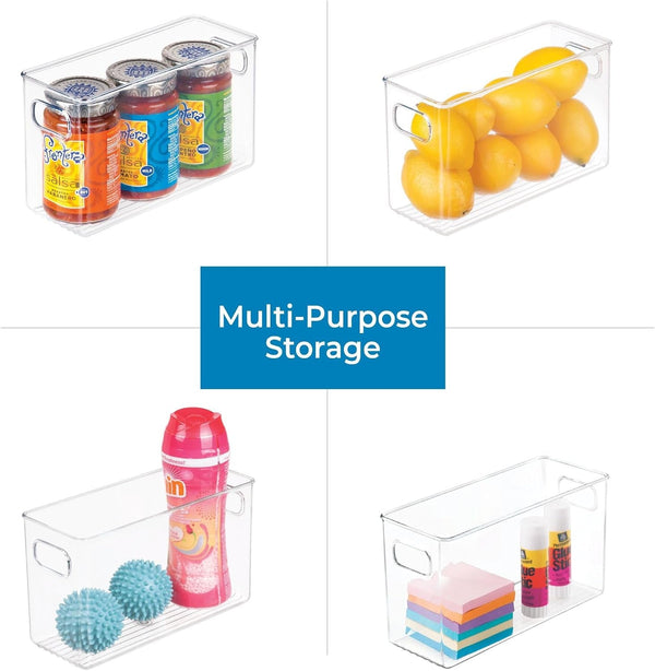 Slim Clear Plastic Storage Bin, Tall Narrow4
