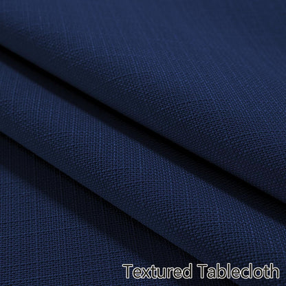 Navy Blue Textured Tablecloth Rectangle 52 X 70 Inch7