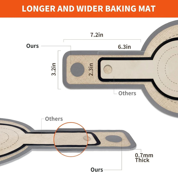 Silicone Bread Sling for Dutch Oven Liners, Non Stick 2 PCS, Easy Clean Reusable Silicone Bread Baking Mat with Long Handles, Easy to Transfer Sourdough Bread, Round2