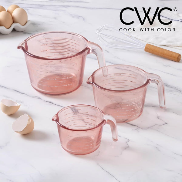 Glass Measuring Cups - Ideal for Cooking and Baking, Pink7