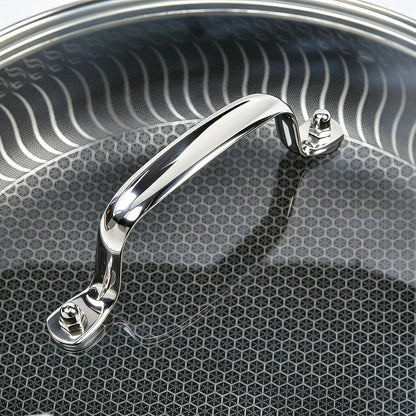 13 in Glass Lid with Stainless Steel Handle for Frying Pan, Tempered Replacement Cover Compatible for Skillets, Wok, round Cast Iron, Cast Aluminium, Stainless Steel Pans & Pots (317Mm-332Mm)4
